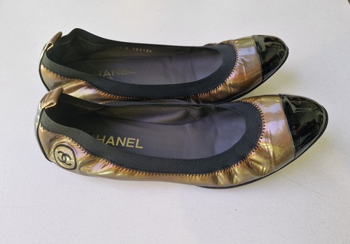 Ballerines chanel cuir - chanel, verni
