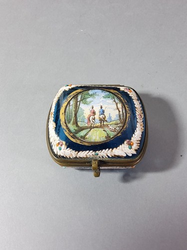 Boite pilulier ancien verre - boite,