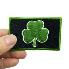 Irish Shamrock Official VELCRO® Travel Flag Patch Embroidered Badge Backpack