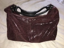 LOLA BERNARD Merlot Leather MODENA Large Hobo Handbag Sac Bag-MINT
