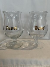 Two Duvel Belgian Beer Tulip Shaped Snifter Beer Glasses