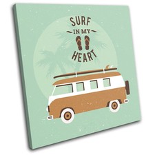 Retro Surf Beach Bus Vintage