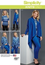 7886 👗PATRON SIMPLICITY PANTALON GILET A PANS BLOUSE GRANDE TAILLE XXS AU XXL  