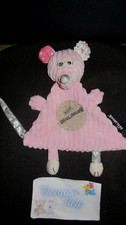 doudou plat souris rose