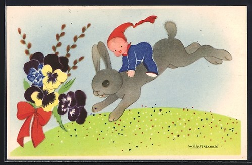 Carte postale artiste willy - postale, d'artiste