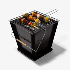Groovebox Outdoor Living Portable Charcoal Grill Barbeque Camping Grill Steel