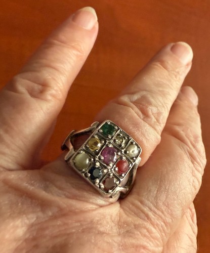 Bague navaratna argent 9 - navaratna/,