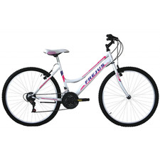 Vélo 26 MTB 18 Vitesses Blanc Et Fuchsia Fille Femme Frejus / Girardengo