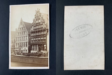 Tremie, Belgium, Ghent, Maison des Francs-Bateliers Vintage cdv albumen print 