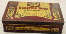Ancienne boîte de cigarette - Eckstein Gold Cigarette - Boîte en tôle métallique