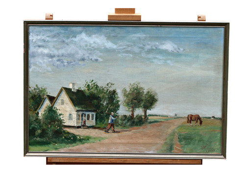 Huile sur toile peinture - huile,