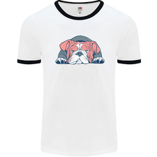 T-Shirt Ringer Pour Hommes Bulldog Anglais