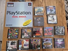 Sony Playstation 1 en boite 7002 + 14 jeux complet + notice neuve Pal Fr / Eu