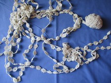 Antique 1900 Irish Hook Lace Galon 3m x 1.5cm