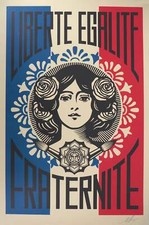 Shepard FAIREY: Liberty, Equality, Fraternity, Original Signed Screen Print