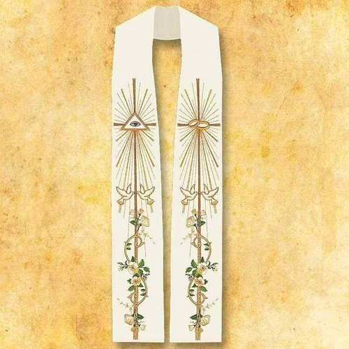 étole mariage brodée - mariage,