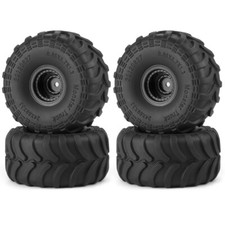 RCBATER 4Pcs Wheels Huge Tires Monster Truck Tires & Rims for Axial SCX24 TRX4M