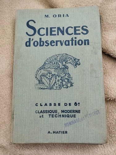 Ancien livre scolaire sciences - ancien,