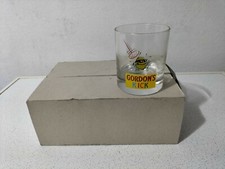 Set Complet 6 Verres De Verre Publicitaires de Collection Gordon's Gin Neuf