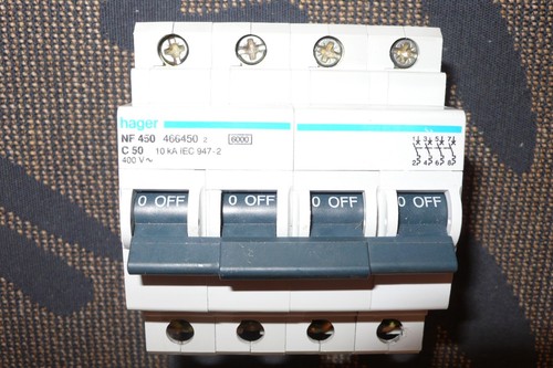 Disjoncteur tetrapolaire 50a - tetrapolaire,