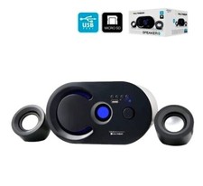 Haut-Parleurs Noirs Pour PC Câble 3,5 Mm USB+Jack 2.1 Qualité De Son Envoi 24 H