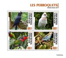 PARROTS Birds/Bird MNH 4v-Stamp Sheet #1409 (2020 Togo)