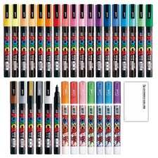 NEW UNI Lame Posca Fine 31 Colors PC-3M/PC-3ML Mitsubishi Pencil Water-based Pen