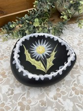 Decorative dish signed Gabriel Fourmaintraux ceramic Desvres bowl vintage