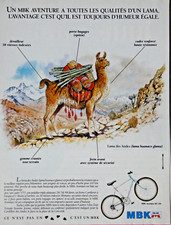 1989 PRESS AD a bike MBK adventure to all the qualities of a LAMA