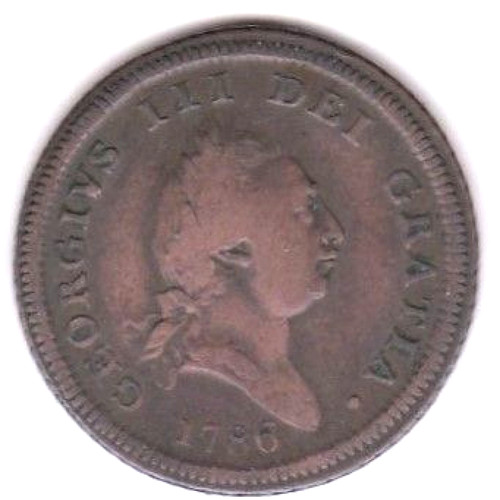 Ile man penny 1786 george - penny,