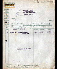 RENNES (35) SPORT / TENNIS BALL sector "DUNLOP tires" invoice in 1949