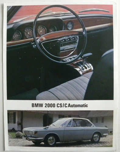Brochure feuille bmw 2000 cs - feuille,