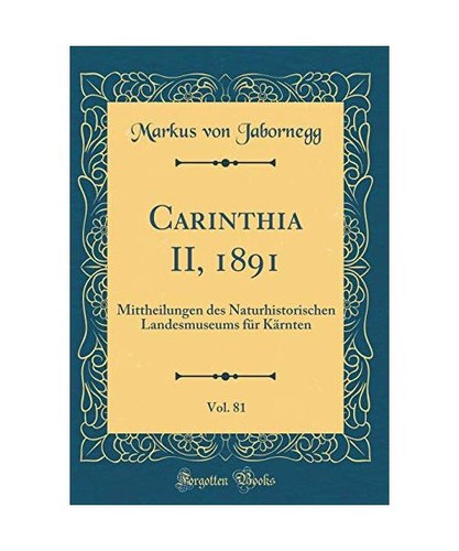 Carinthia 1891 vol - carinthia, vol.