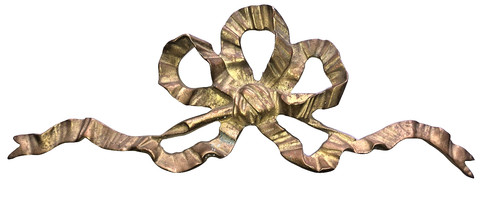 Fronton pediment bronze ruban