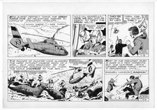 MIGUEL ANGEL REPETTO - Original Art pair of daily strips GREEN FORCE FIVE