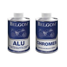 LOT PROMO BELGOM NETTOYANT ALU ET NETTOYANT CHROME - 250 ml