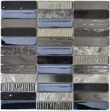 Mosaïque composite inox verre