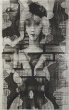 Sasha CHIMKEVITCH: Nude in Waspier, Pastel Drawing Signed