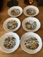 6 Assiettes À Fromage En Porcelaine 14,5 Cm De Diamètre Ateliers Art D’Annet