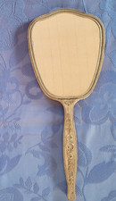 ANCIEN MIROIR A MAIN 31,5 CM DE LONG, LARGEUR  MIROIR 12,5CM