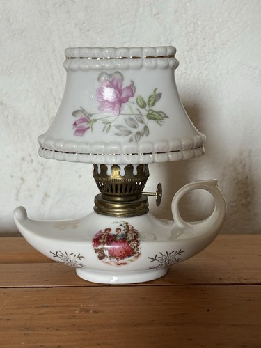 Lampe huile porcelaine - huile,