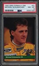 Michael Schumacher 1992 Grid Formula 1 Rookie Card #51 PSA 8