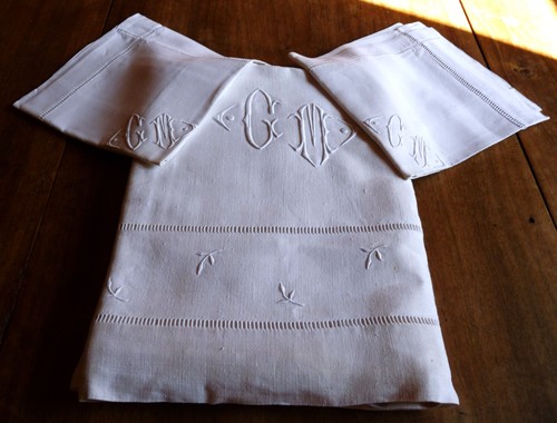 Drap ancien taie pur fil - ancien,