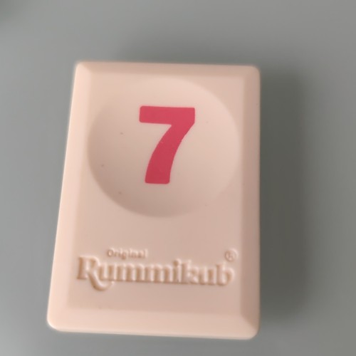 Tuile chiffre 7rouge - tuile,