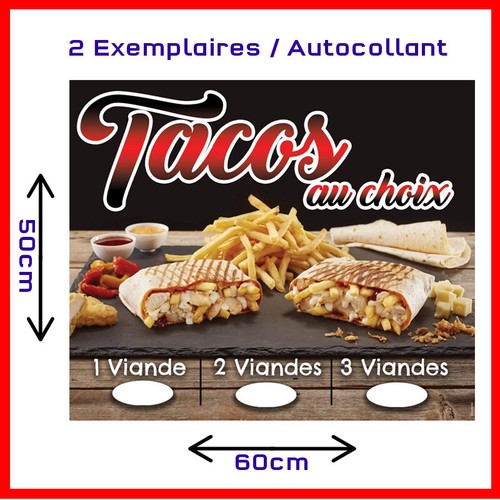 Tacos kebab burger adhésif - tacos,