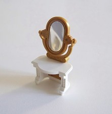 PLAYMOBIL (H356) PRINCESSES - White Hairdresser Furniture & Gold Mirror 3020 4253