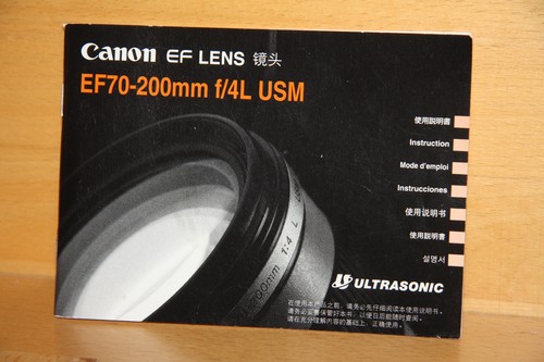 Mode emploi canon ef lens - ,