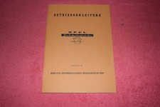 Operating Instructions Manual Opel Olympia Rekord 1953 REPRINT