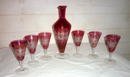 Verres carafe liqueur en - et,