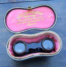 Pair of Antique Binoculars with Leather Case - Engineer Knight Optician @